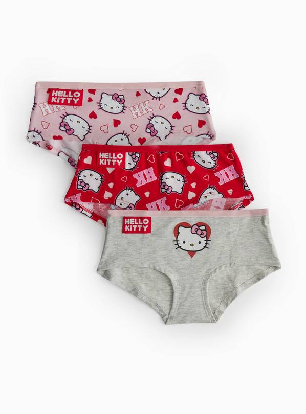 Hello Kitty Print Short Briefs 3 Pack 9-10 years